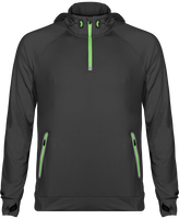 Sweat Shirt à Capuche Sport Zip 1/4 Unisexe
