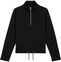 Sweat court Femme - 3Quart Zip et Cordon - STELLA TRACKER
