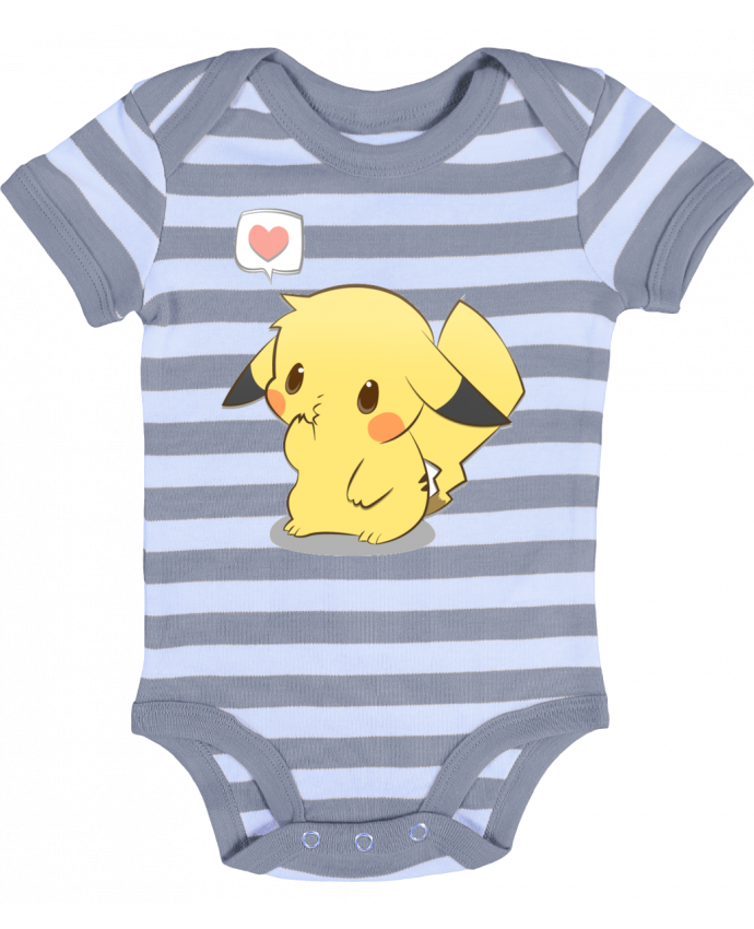 Pyjama Bebe Manches Longues Contraste Pikachu Love Ketsou