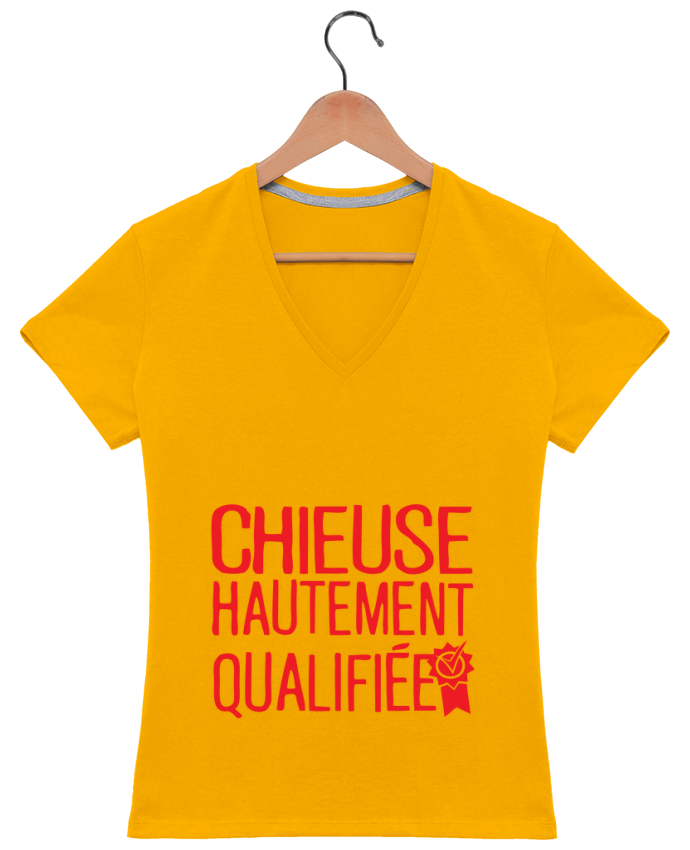 T Shirt Col V Femme 180 Gr Chieuse Hautement Qualifiee Citation Humour Provocateur Achille T Shirt Col V Femme 180 Gr Chieuse Hautement Qualifiee Citation Humour Provocateur Achille
