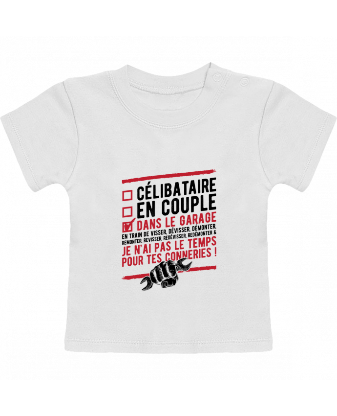 T Shirt Bebe Manches Courtes Dans Le Garage Humour Manches Courtes Tunetoo