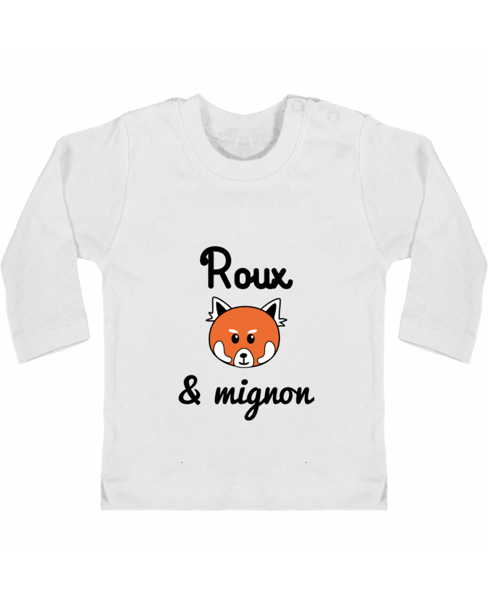 T Shirt Bebe Manches Longues Boutons Pression Roux Mignon Panda Roux Manches Longues Tunetoo